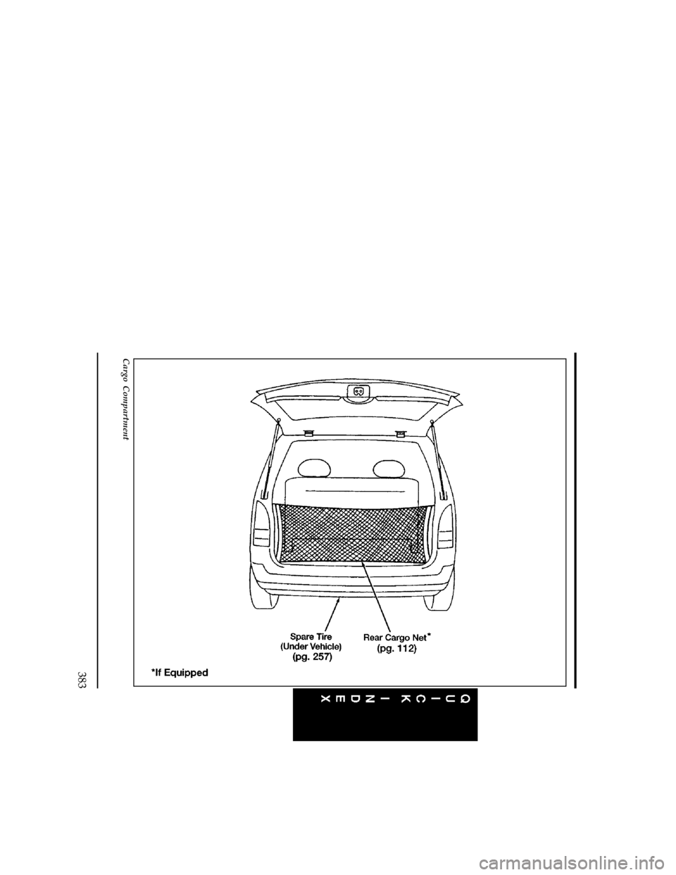 Mercury Villager 1997  Owners Manuals 383
[QI02000(ALL)07/95]
full page art:0040289-C
Cargo Compartment
File:16vxqin.ex
Update:Mon Jun 10 14:41:45 1996 