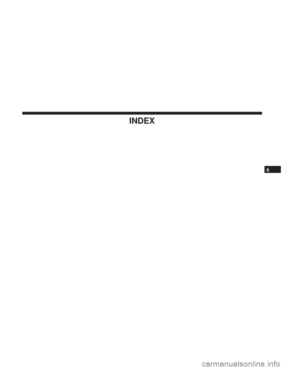 Ram 1500 2017  Owners manual (Special services) INDEX
6 