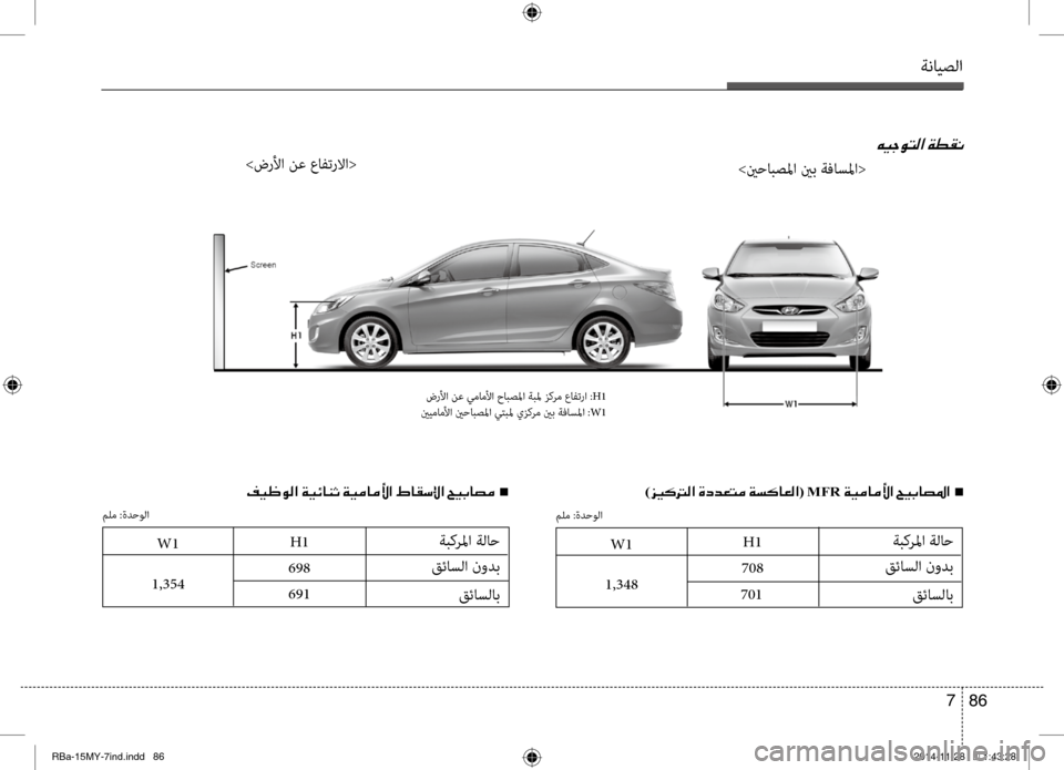 Hyundai Accent 2015  دليل المالك ةنايصلا
86 
7
00C600CB005300C9004C00B8003F001E
>ينحابصلما ينب ةفاسلما<
>ضرنيbا نع عافترلاا<
)006A00CB00B4001400B8003F001E00CE0063006400A5004C00BC001E00CF006C00