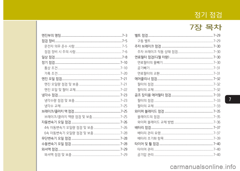 Hyundai Accent 2014  엑센트 RB - 사용 설명서 (in Korean) 높
엔진부의 명칭 행행행행행행행행행행행행행행행행행행행행행행행행행행행행행행행행행행행행행행행행행행행행행행행행행행행행행행행행행행