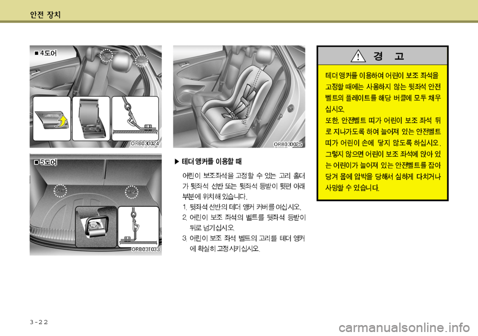 Hyundai Accent 2011.5  엑센트 RB - 사용 설명서 (in Korean) 3-2 2    