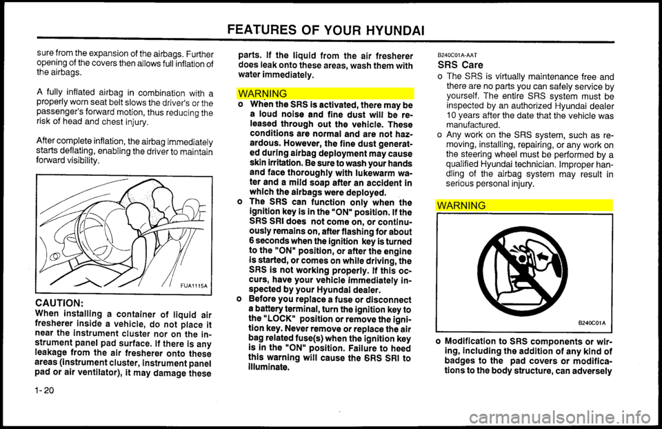 Hyundai Accent 2000  Owners Manual WAR NIN G
W AR NIN G  
