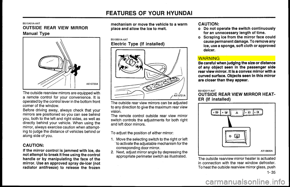 Hyundai Accent 2000  Owners Manual WAR NIN G  
