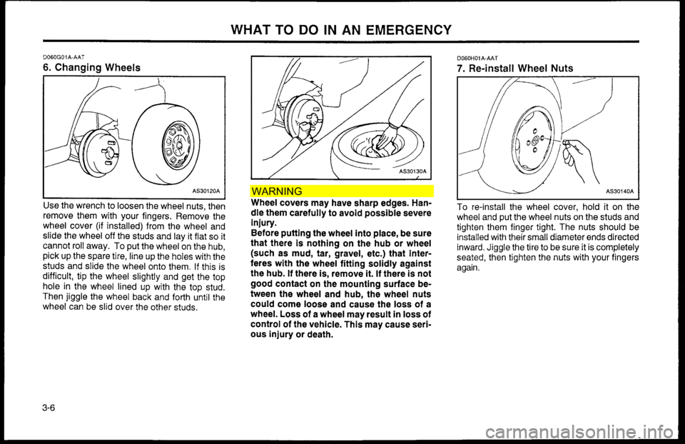 Hyundai Accent 2000  Owners Manual WAR NIN G  