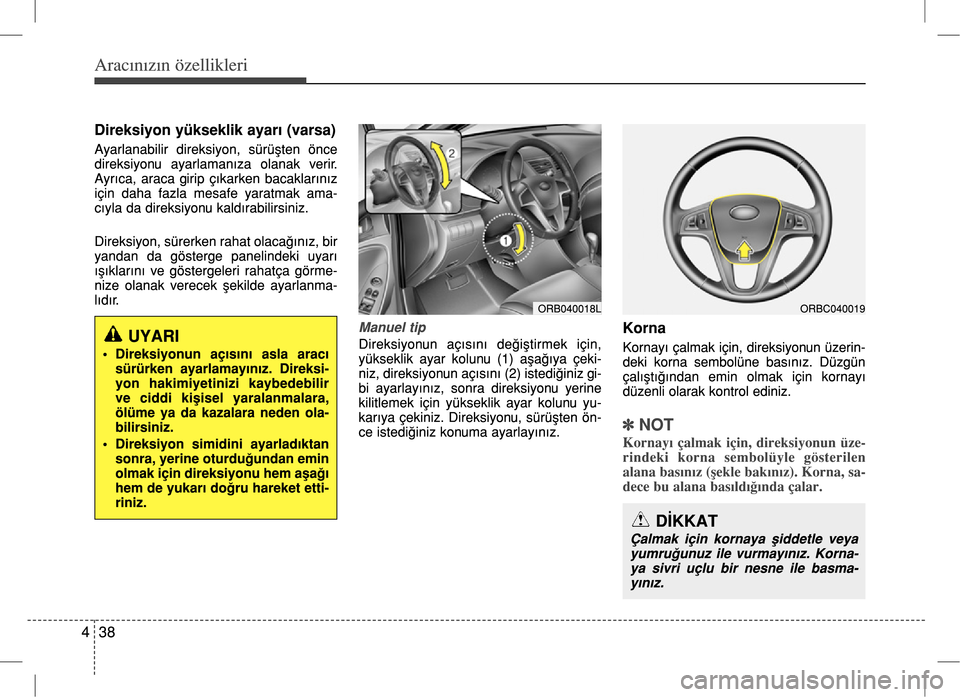 Hyundai Accent Blue 2017  Kullanım Kılavuzu (in Turkish) 