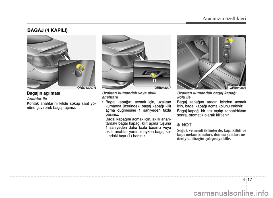 Hyundai Accent Blue 2017  Kullanım Kılavuzu (in Turkish) 