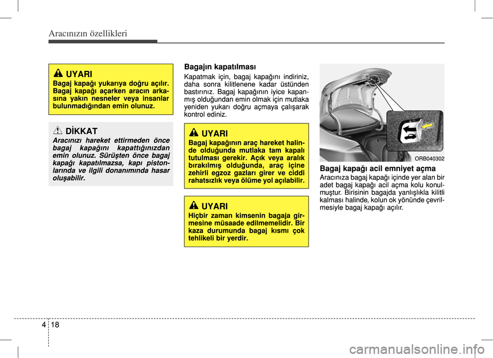 Hyundai Accent Blue 2017  Kullanım Kılavuzu (in Turkish) 