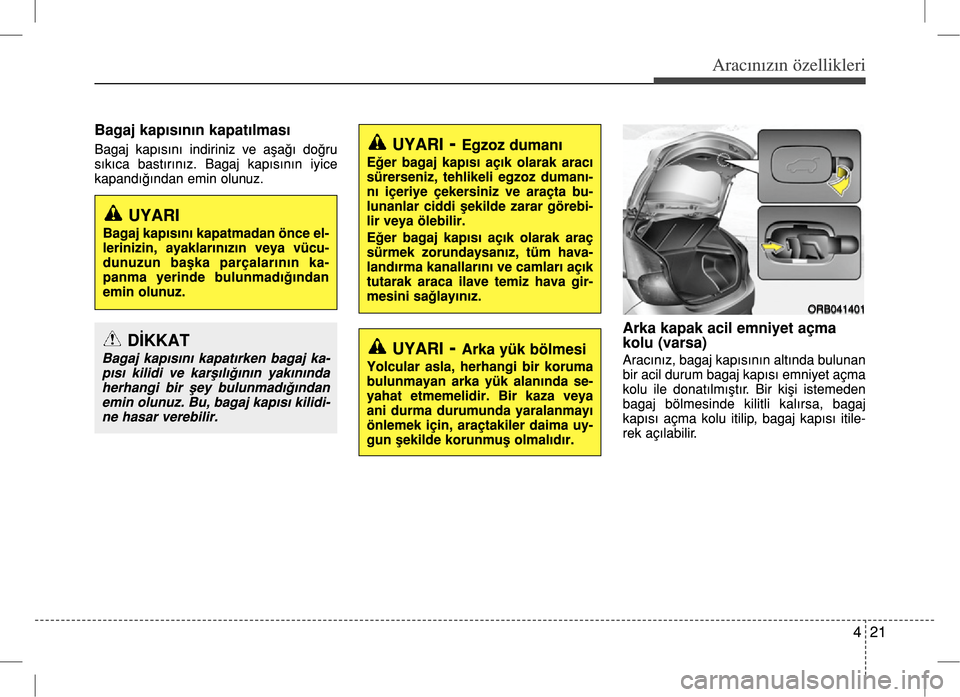 Hyundai Accent Blue 2017  Kullanım Kılavuzu (in Turkish) 
