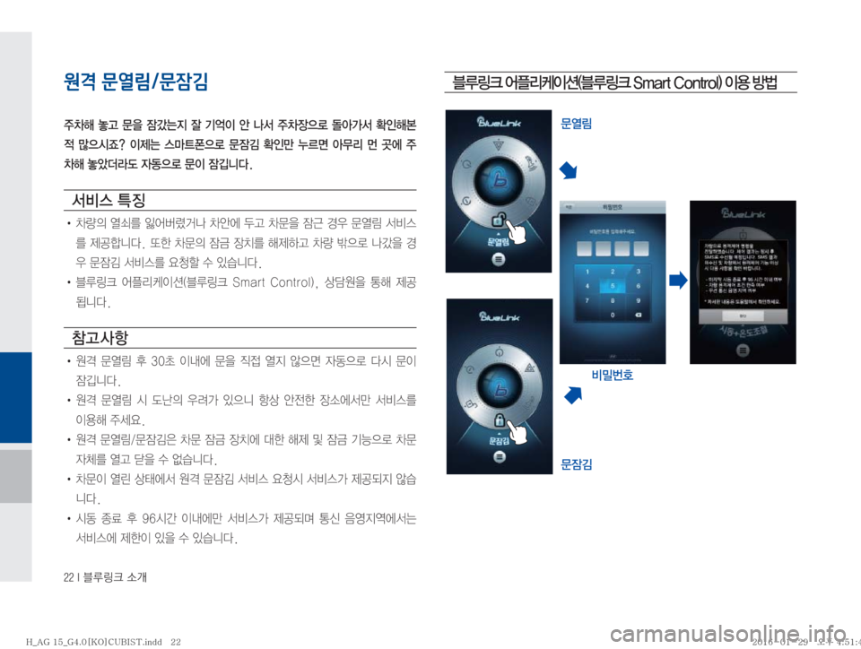 Hyundai Aslan 2016  아슬란 표준4 블루링크. UVO (in Korean) ����*�6Bü�×P
원격 문열림/문잠김

