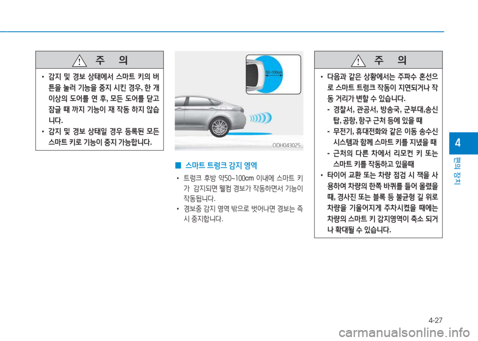 Hyundai Aslan 2015  아슬란 AG - 사용 설명서 (in Korean) 4-27
편의 장치
4
 
0  
스&P?@  ?@렁크  