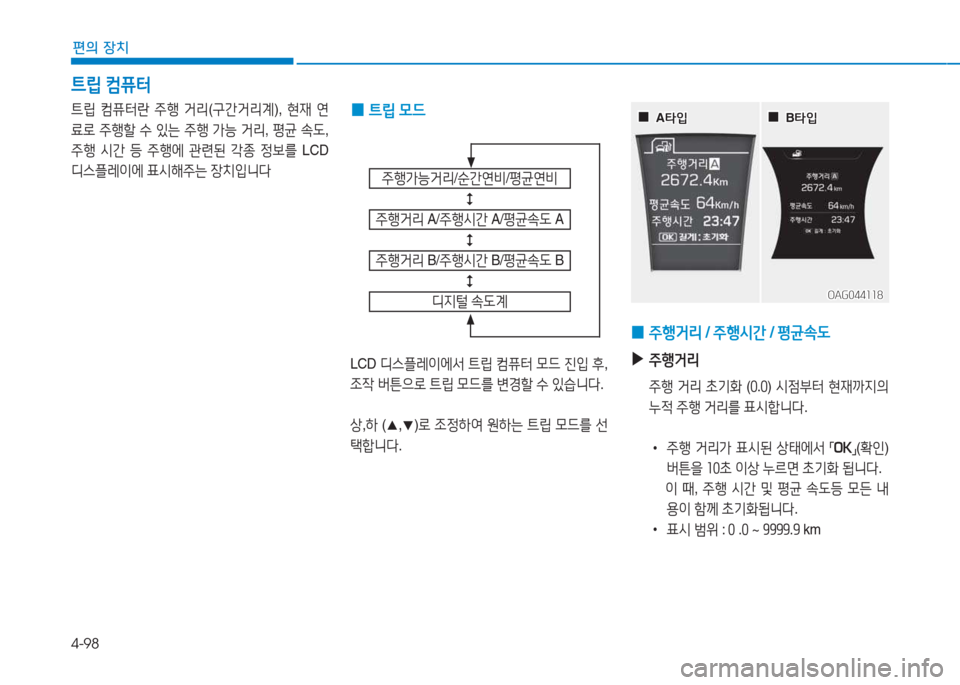 Hyundai Aslan 2015  아슬란 AG - 사용 설명서 (in Korean) 4-98
편의 장치
?@&E ;|퓨=