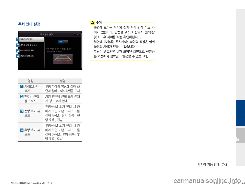 Hyundai Aslan 2015  아슬란 표준4 내비게이션 (in Korean) � kÄ�ÝÞ�	‰r��*����
0707

±0�	‰r�¸

zŸ¸z
>
IXÄ
K�
´	& 
1