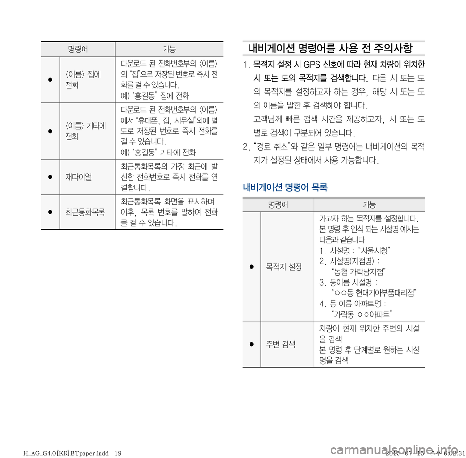 Hyundai Aslan 2015  아슬란 표준4 내비게이션 (in Korean) r:q
I