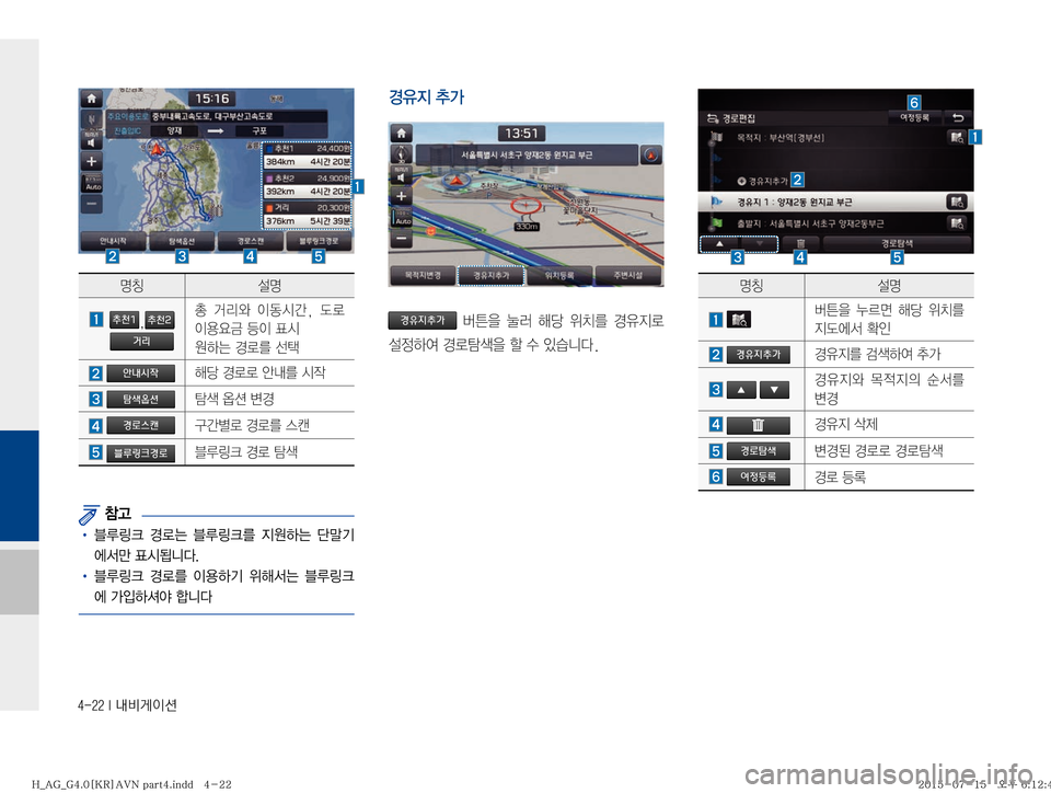 Hyundai Aslan 2015  아슬란 표준4 내비게이션 (in Korean) ������*�r:q
IÌ
zŸ¸z
��추천1�
추천2�
�����
거리
h� b;	