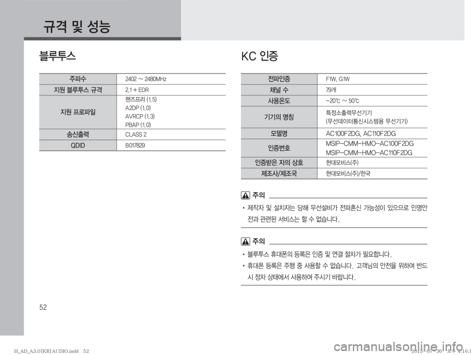 Hyundai Avante 2015  아반테AD 표준3 오디오(A) (in Korean) ��
6H	�,�$�
K
Ð
�
±
D
!Ÿ�
