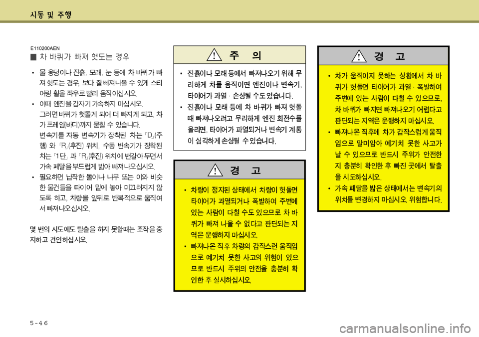 Hyundai Avante 2011  아반떼 MD - 사용 설명서 (in Korean) 5-4 6
E110200AEN 