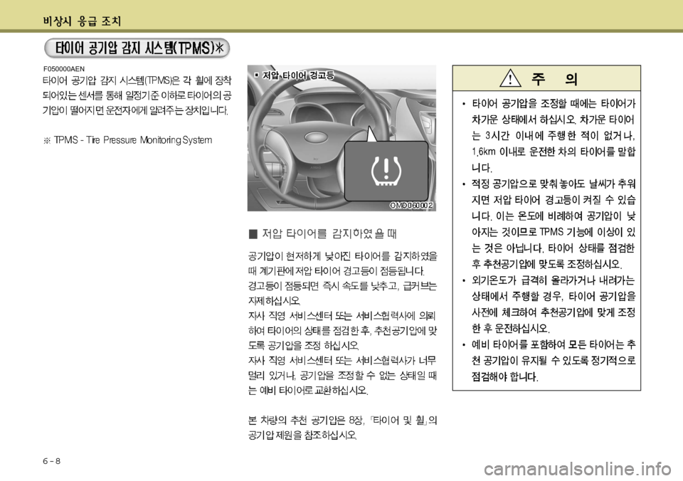 Hyundai Avante 2011  아반떼 MD - 사용 설명서 (in Korean) 6-8
F050000AEN  