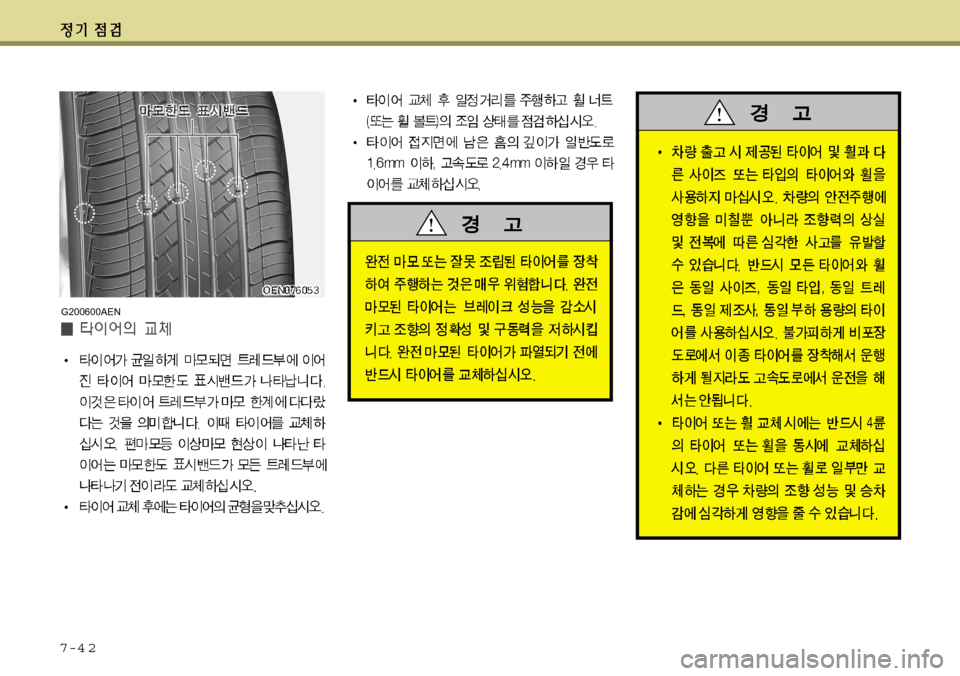 Hyundai Avante 2011  아반떼 MD - 사용 설명서 (in Korean) 7-4 2
G200600AEN  