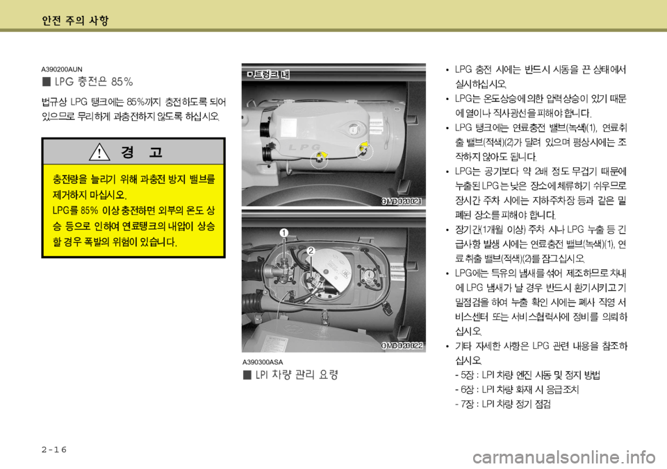 Hyundai Avante 2011  아반떼 MD - 사용 설명서 (in Korean) 2-1 6A390300ASA
A390200AUN   