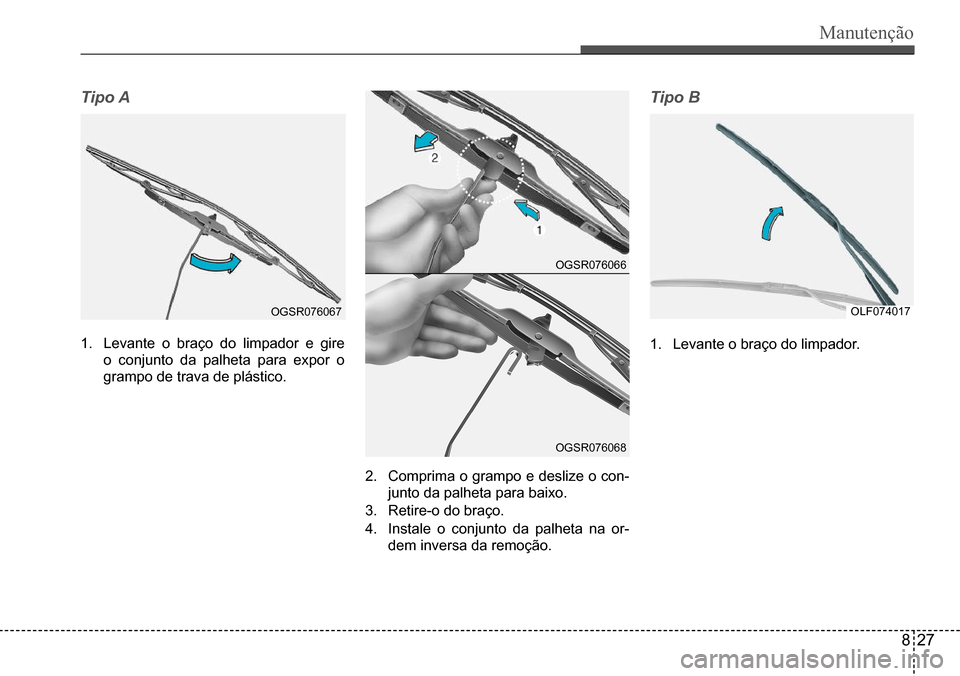 Hyundai Creta 2017  Manual do proprietário (in Portuguese) Manutenção   