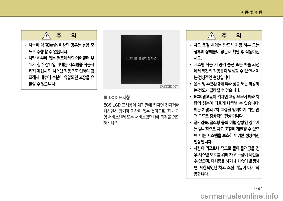 Hyundai Equus 2013  에쿠스 VI - 사용 설명서 (in Korean) /d동 및 주B자-47
   주       의
 
•
8