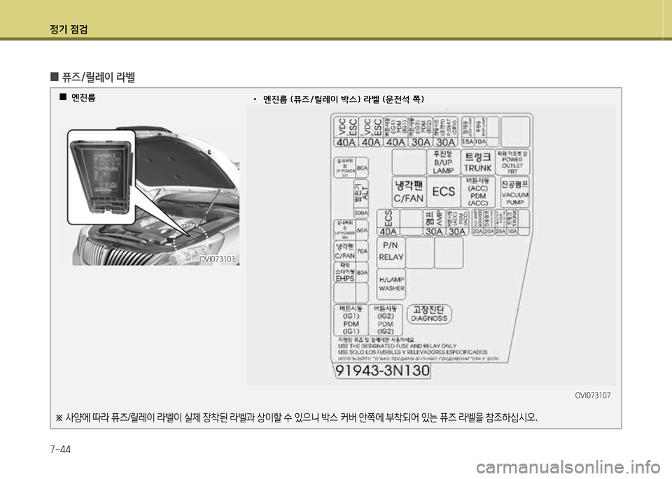 Hyundai Equus 2013  에쿠스 VI - 사용 설명서 (in Korean) 정기 4