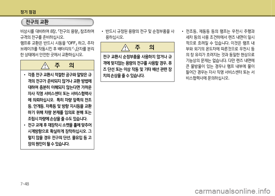 Hyundai Equus 2013  에쿠스 VI - 사용 설명서 (in Korean) 정기 4