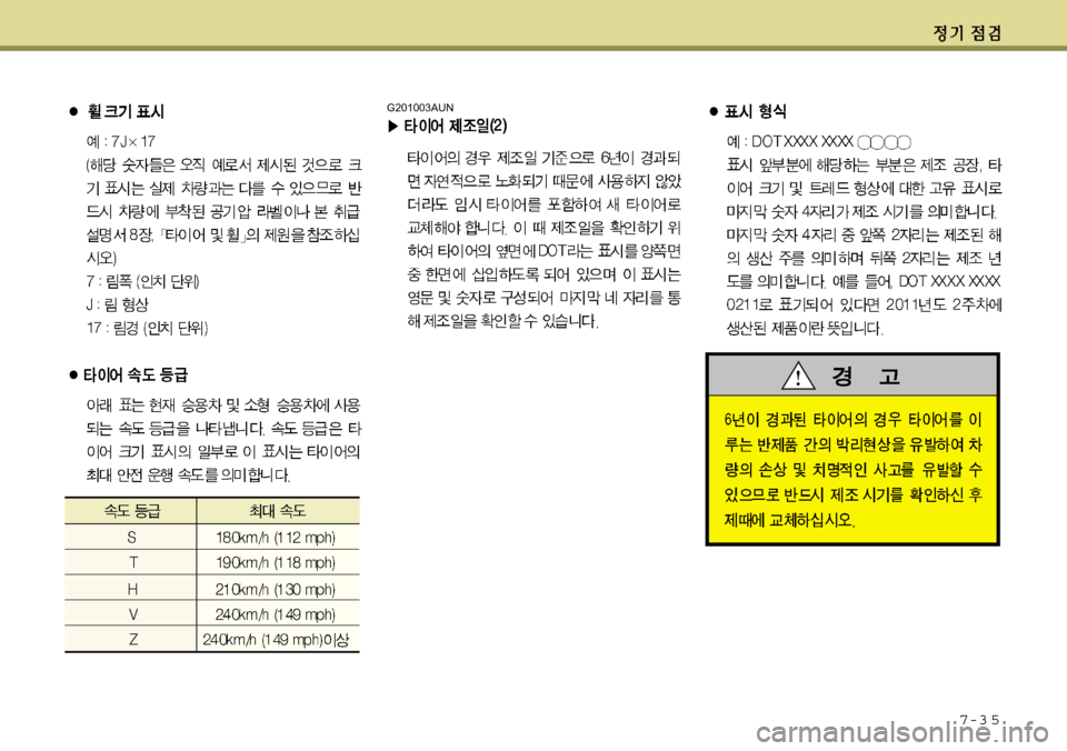 Hyundai Equus 2012  에쿠스 VI - 사용 설명서 (in Korean) 7-3 5
G201003AUN 