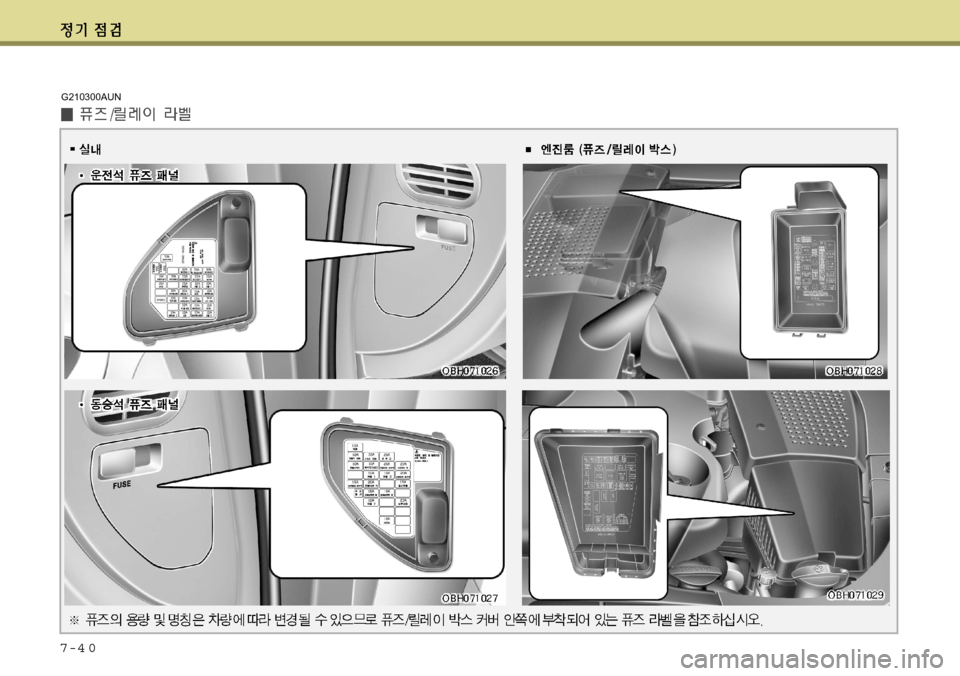 Hyundai Equus 2012  에쿠스 VI - 사용 설명서 (in Korean) 7-4 0
G210300AUN     