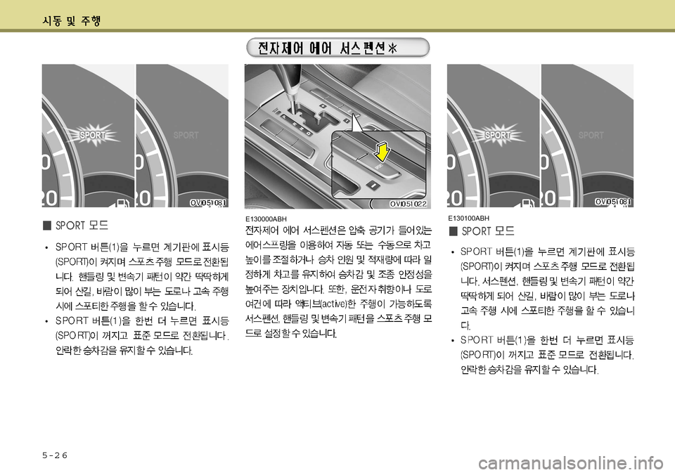 Hyundai Equus 2011  에쿠스 VI - 사용 설명서 (in Korean) 5-2 6
E130000ABHE130100ABH    