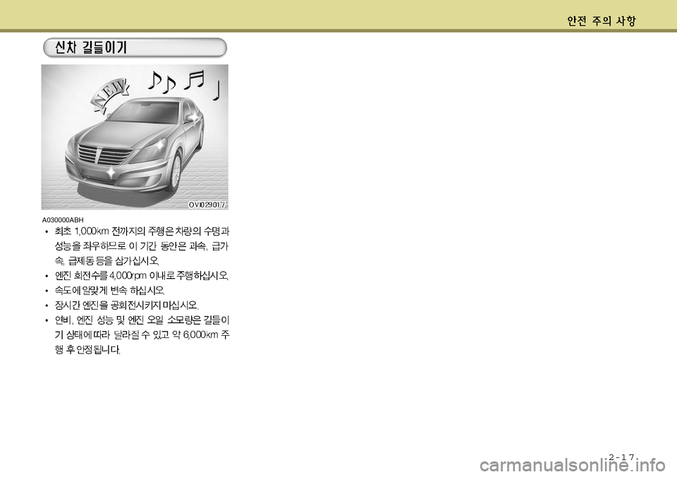 Hyundai Equus 2011  에쿠스 VI - 사용 설명서 (in Korean) 2-1 7
A030000ABH  