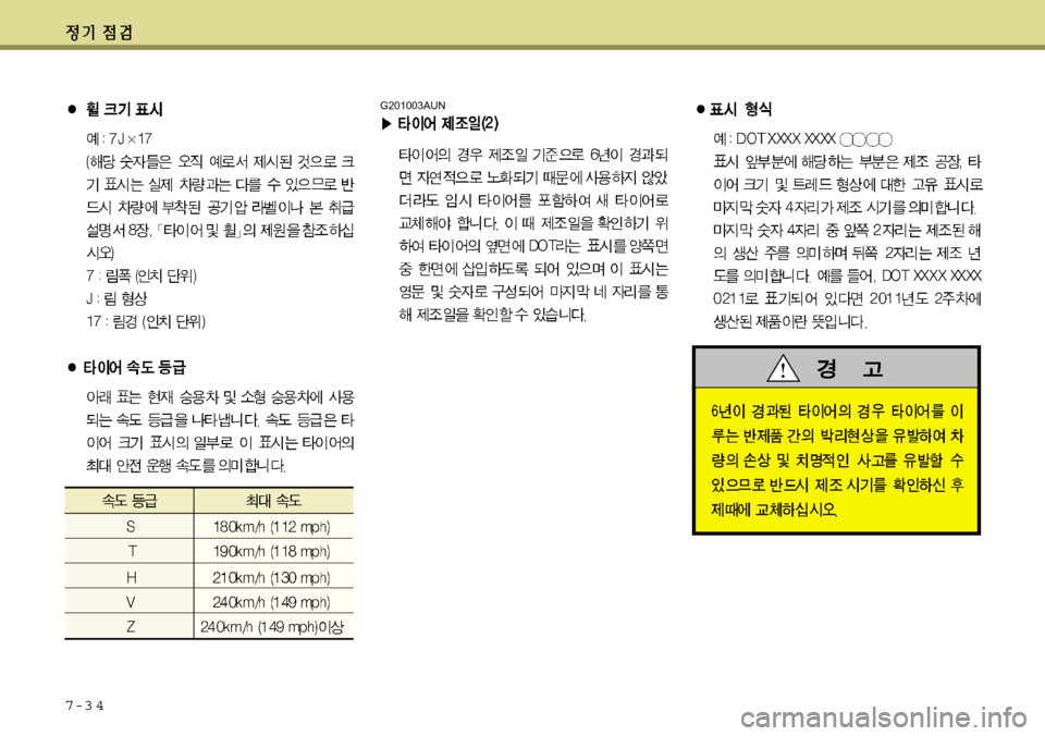 Hyundai Equus 2011  에쿠스 VI - 사용 설명서 (in Korean) 7-3 4
G201003AUN 