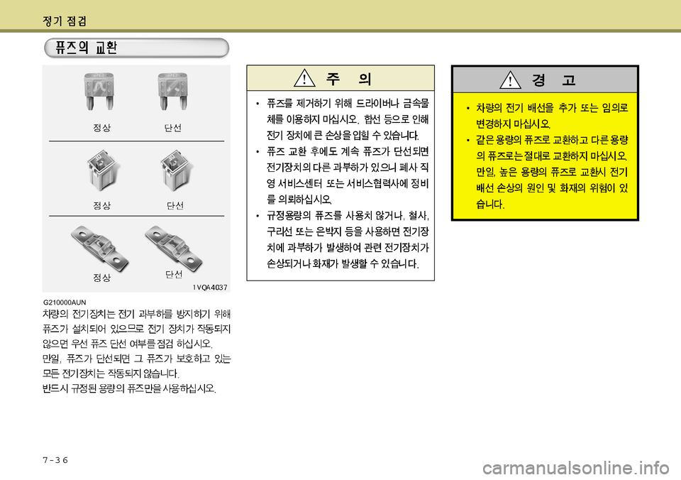 Hyundai Equus 2011  에쿠스 VI - 사용 설명서 (in Korean) 7-3 6
G210000AUN  