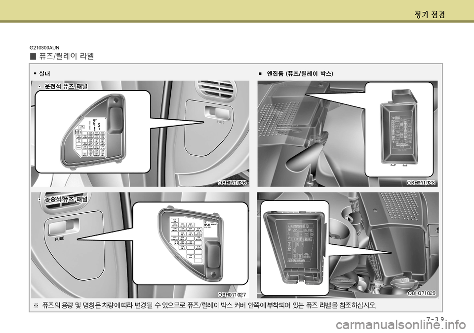 Hyundai Equus 2011  에쿠스 VI - 사용 설명서 (in Korean) 7-3 9
G210300AUN     