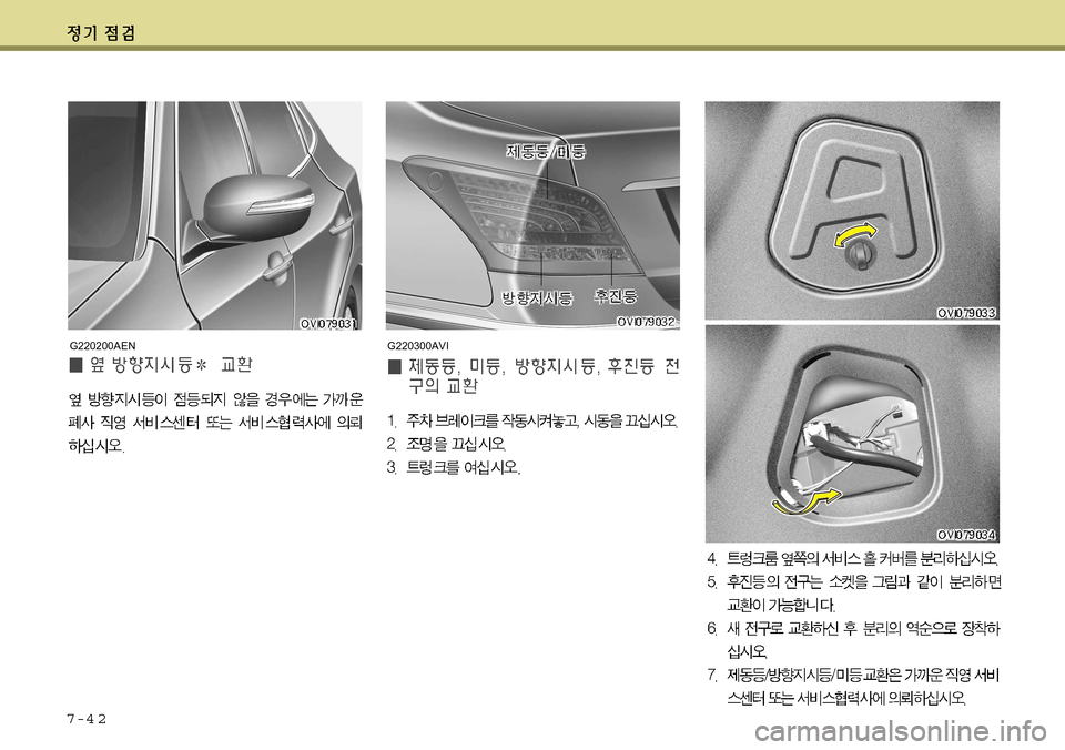 Hyundai Equus 2011  에쿠스 VI - 사용 설명서 (in Korean) 7-4 2
G220300AVIG220200AEN     