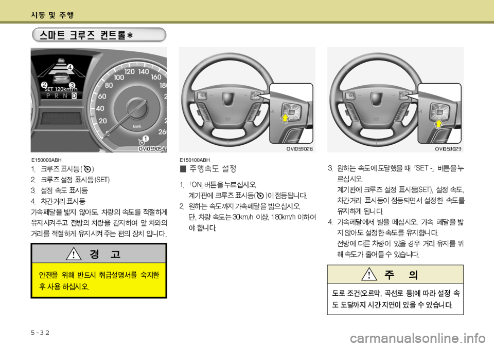 Hyundai Equus 2009  에쿠스 VI - 사용 설명서 (in Korean) 5-3 2
E150100ABHE150000ABH    