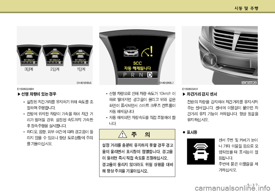 Hyundai Equus 2009  에쿠스 VI - 사용 설명서 (in Korean) 5-3 7
E150802ABHE150803AVI    