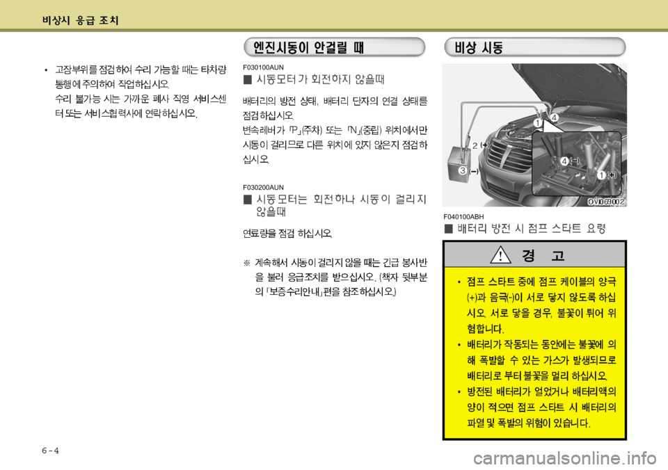 Hyundai Equus 2009  에쿠스 VI - 사용 설명서 (in Korean) 6-4
F030100AUN
F030200AUNF040100ABH  