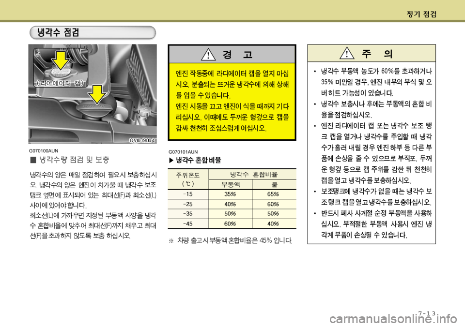 Hyundai Equus 2009  에쿠스 VI - 사용 설명서 (in Korean) 7-1 3
G070100AUNG070101AUN  