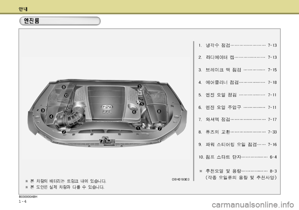 Hyundai Equus 2009  에쿠스 VI - 사용 설명서 (in Korean) 1-4B030000ABH  