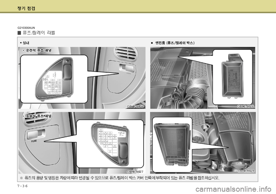 Hyundai Equus 2009  에쿠스 VI - 사용 설명서 (in Korean) 7-3 6
G210300AUN     