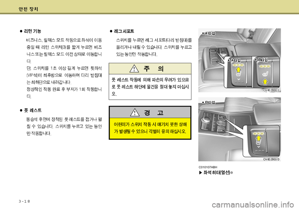 Hyundai Equus 2009  에쿠스 VI - 사용 설명서 (in Korean) 3-1 8
C010107ABH   