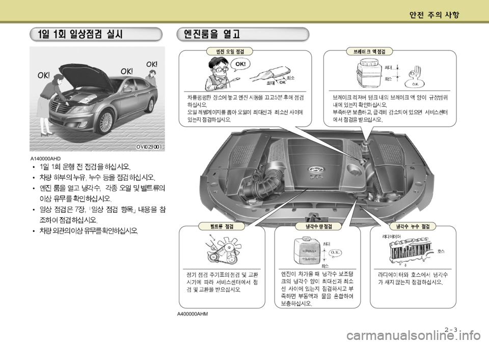 Hyundai Equus 2009  에쿠스 VI - 사용 설명서 (in Korean) 2-3
A140000AHDA400000AHM        