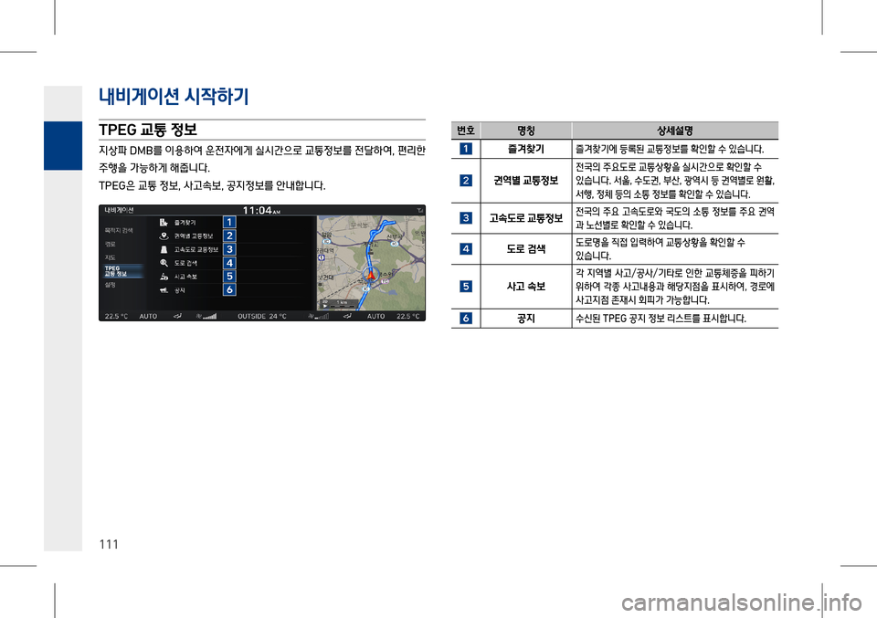 Hyundai Genesis 2016  EQ900 HI - 사용 설명서 (in Korean) 내비게이션 시#