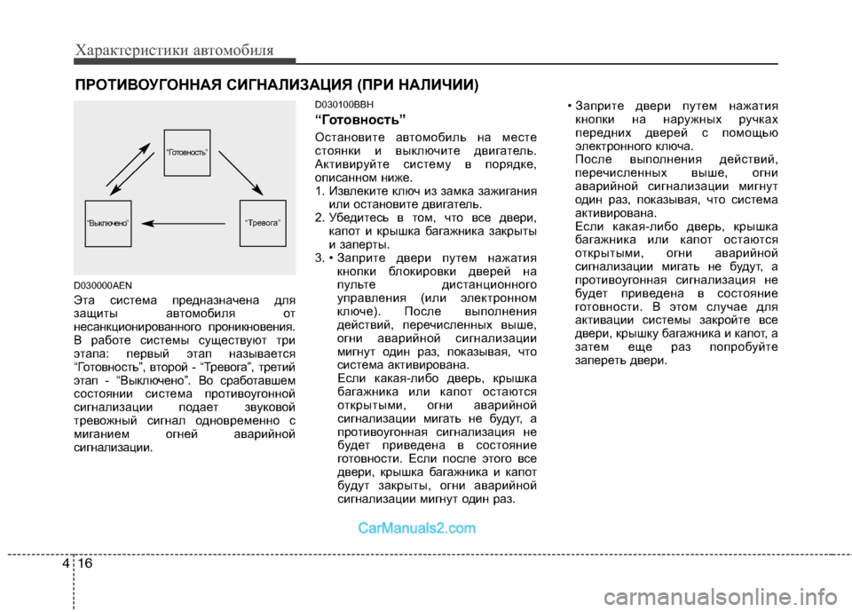 Hyundai Genesis 2011  Инструкция по эксплуатации (in Russian) Характеристики автомобиля
16
4
D030000AEN 
Эта система предназначена для 
защиты автомобиля от
несанкционированно