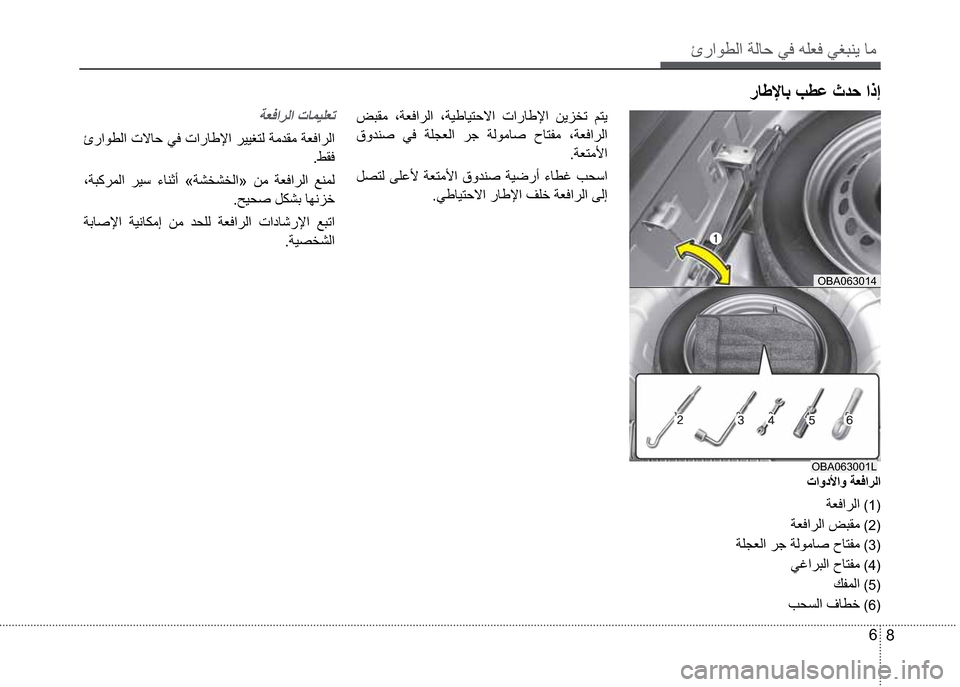 Hyundai Grand i10 2016  دليل المالك ‰­
8 6
­ŽÃùŽ‘�
OBA063014
OBA063001L
•
 
”ÌÓ��1�
”ÌÓ��2�
”à Ìß��3�
òÏ��4�
ÚÔäß��5�
��6�
�¾’Øã �ì”