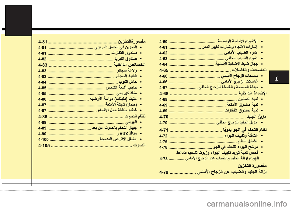 Hyundai Grand i10 2016  دليل المالك 
4-60���������������������������������������������