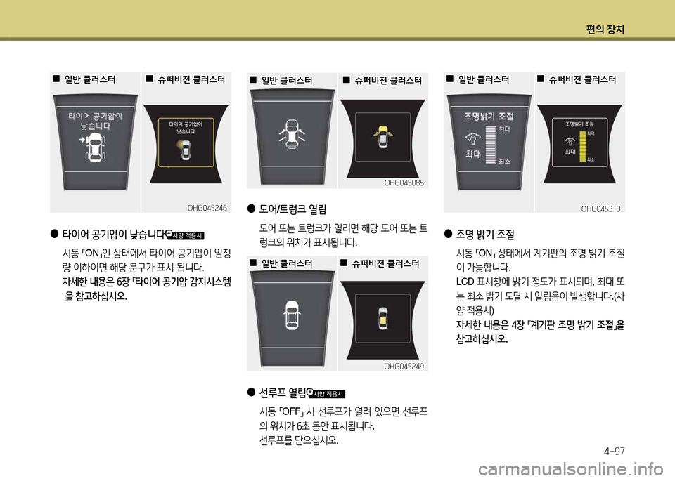 Hyundai Grandeur 2015  그랜저 HG - 사용 설명서 (in Korean) 편의 장치4-97
OHG04자08자OHG04자08자
 
 0
0슈퍼비전 클$t스=
