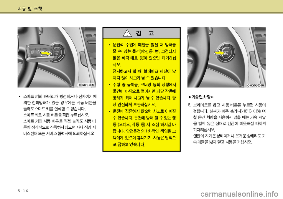 Hyundai Grandeur 2012  그랜저 HG - 사용 설명서 (in Korean) 5-1 0   