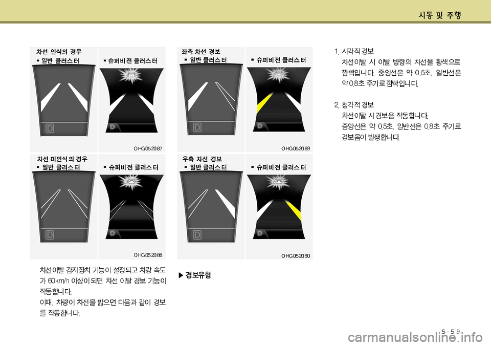 Hyundai Grandeur 2012  그랜저 HG - 사용 설명서 (in Korean) 5-5 9     